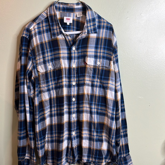 Levi's Other - Levi’s JACKSON WORKER OVERSHIRT Plaid button down long sleeve flannel shirt